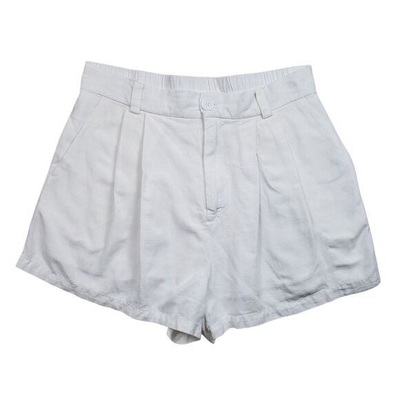 Anthropologie Mable Aliya Shorts Womens Small White Linen Blend High Rise - Picture 2 of 9